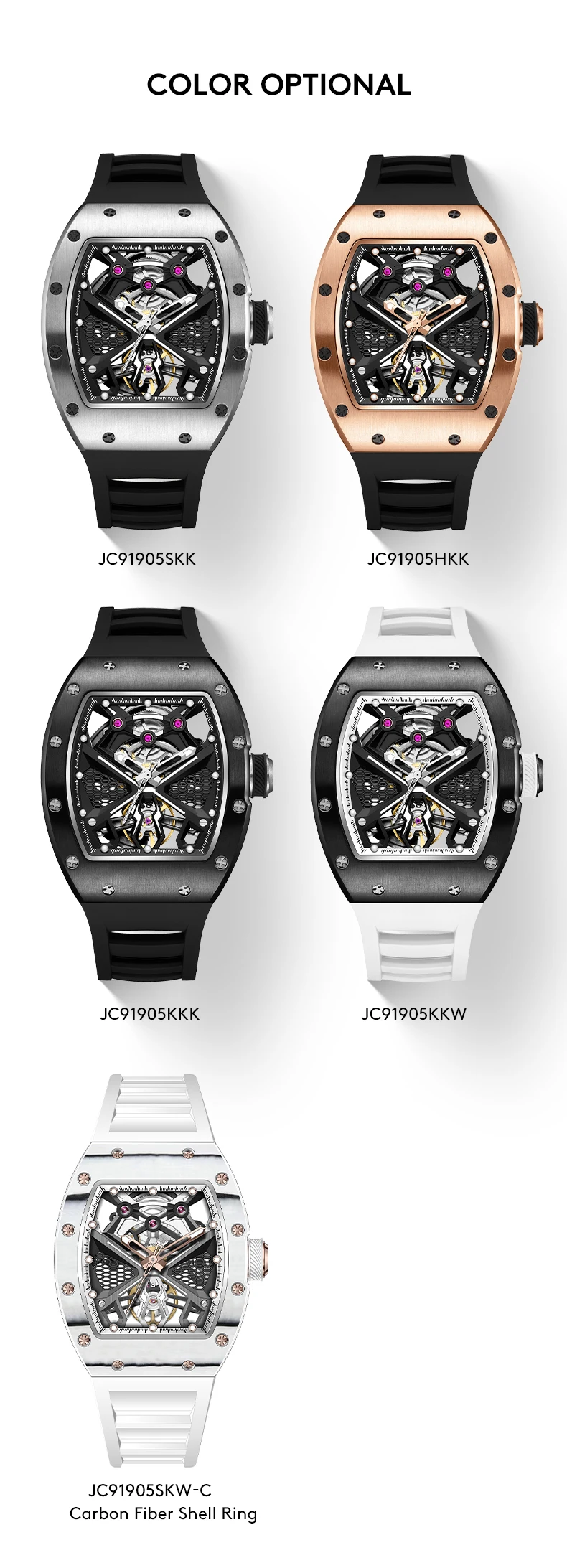 New mens skeleton automatic watch movement stainless steel case luminous Watches waterproof luxury business wristwatch
New mens skeleton automatic watch movement stainless steel case luminous Watches waterproof luxury business wristwatch