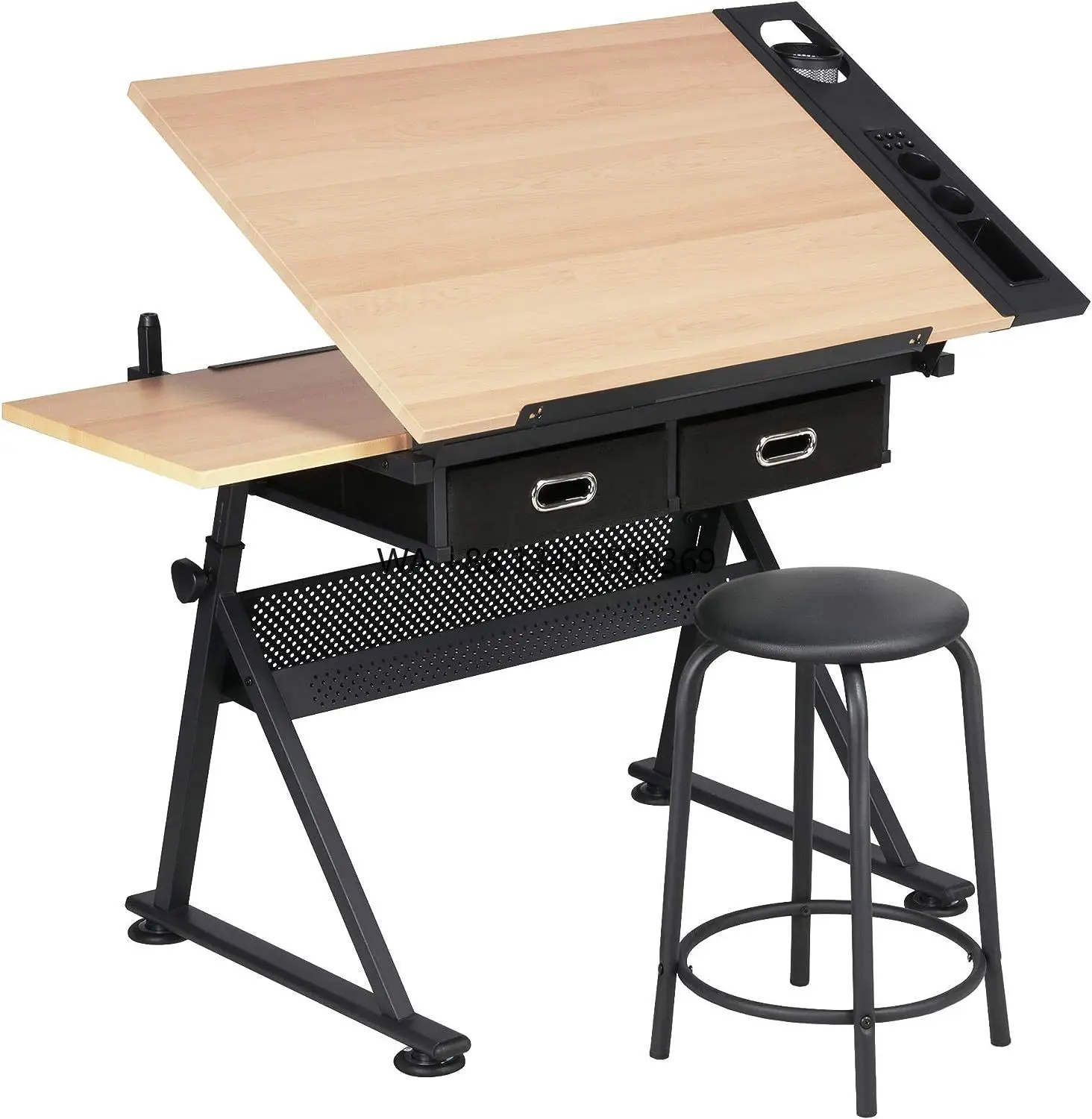 Bview Art Height Adjustable Drafting Table Drawing Table Artist Desk Tilting Tabletop Art Craft Desk with 2 Storage
Bview Art Height Adjustable Drafting Table Drawing Table Artist Desk Tilting Tabletop Art Craft Desk with 2 Storage