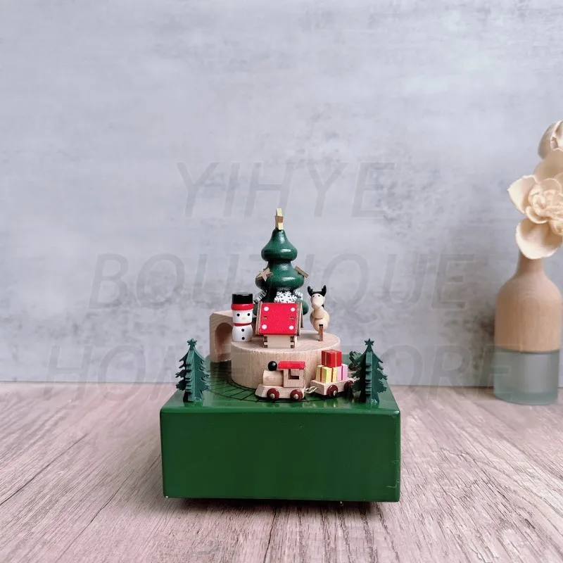 Silent Wooden Christmas Train Music Box Creative Desktop Decoration Christmas Present for Kids Girls Figurines Decoration Crafts
Silent Wooden Christmas Train Music Box Creative Desktop Decoration Christmas Present for Kids Girls Figurines Decoration Crafts