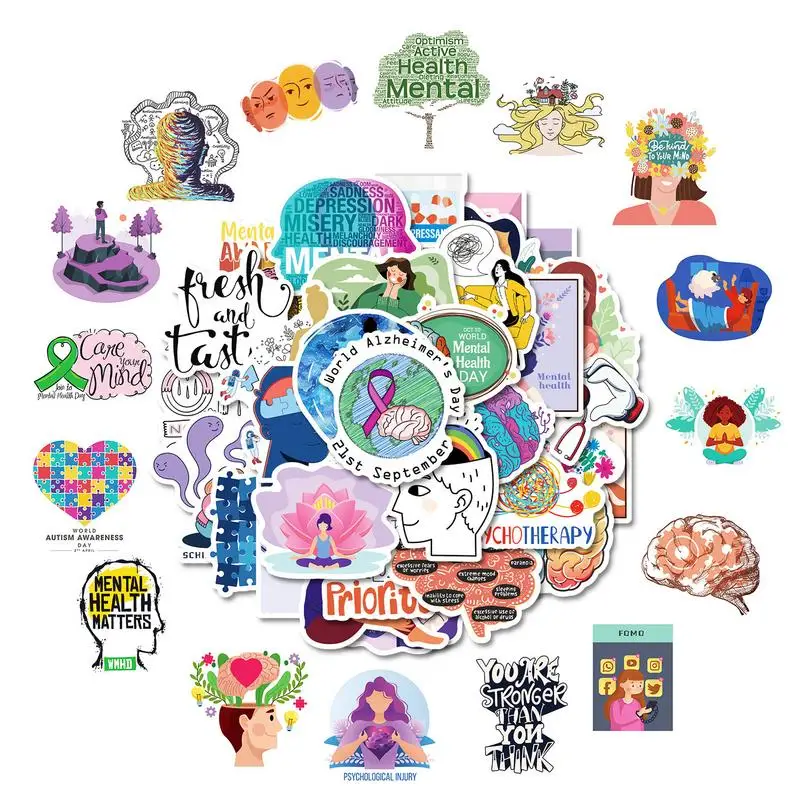 Mental Health Text Graffiti Sticker 50 Sheets Positive Inspirational Stickers Waterproof PVC Trendy Aesthetic Creative
Mental Health Text Graffiti Sticker 50 Sheets Positive Inspirational Stickers Waterproof PVC Trendy Aesthetic Creative