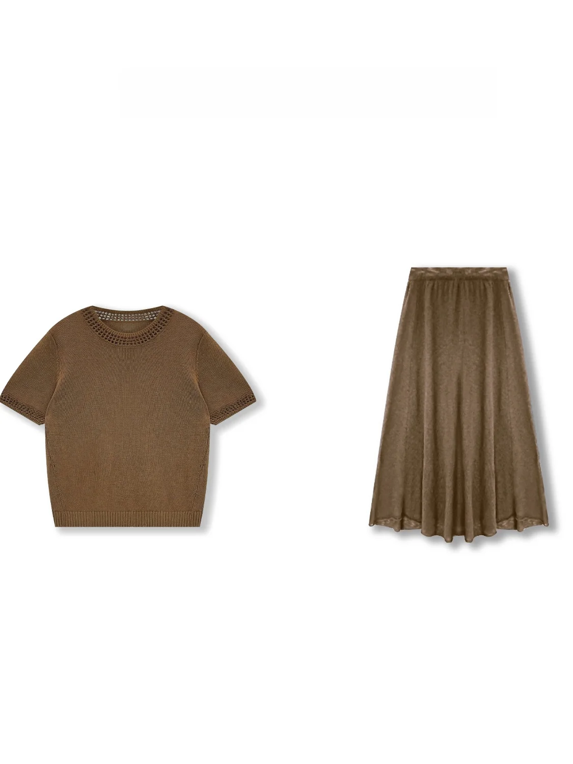 Lace Hollow out Splicing Knitted Top And Half Skirt Set Week Lazy Retro Summer New Arrival Women's Fashion Set
Lace Hollow out Splicing Knitted Top And Half Skirt Set Week Lazy Retro Summer New Arrival Women's Fashion Set
