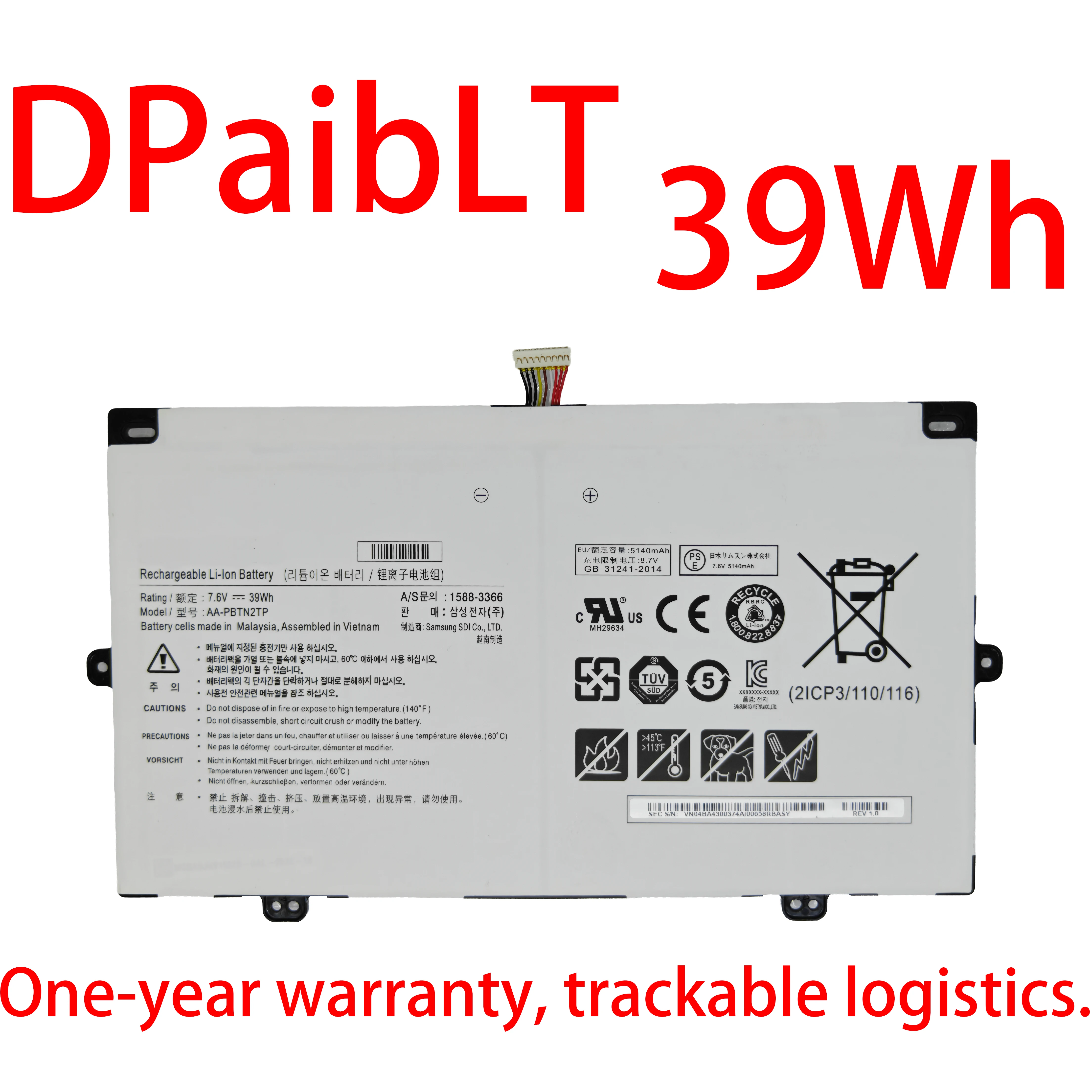DPaibLT NEW 39Wh AA-PBTN2TP LAPTOP BATTERY For Samsung Chromebook Pro XE510C25 XE513C24 XE510C24-K04US Plus XE525QBB XE520QAB
DPaibLT NEW 39Wh AA-PBTN2TP LAPTOP BATTERY For Samsung Chromebook Pro XE510C25 XE513C24 XE510C24-K04US Plus XE525QBB XE520QAB