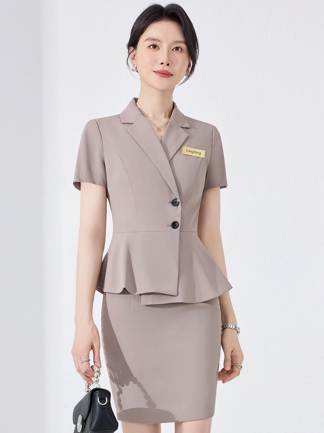 Cherry Blossom Short Sleeve Suit Set Women's 2026 New Summer Hotel Work Uniform Elegant Professional Front Desk Manager Uniform
Cherry Blossom Short Sleeve Suit Set Women's 2026 New Summer Hotel Work Uniform Elegant Professional Front Desk Manager Uniform