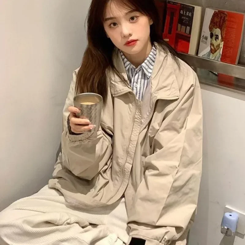 Safari Style Jackets Women High Street Coats Spring Korean Fashion Basic Solid Unisex Casual Loose Design All-match Lady Popular
Safari Style Jackets Women High Street Coats Spring Korean Fashion Basic Solid Unisex Casual Loose Design All-match Lady Popular