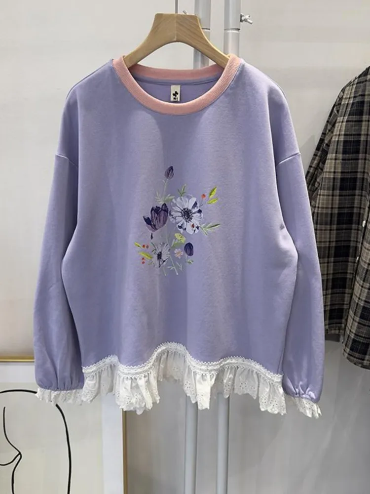Sprng Autumn New Cute Cartoon Embroidery Round-neck Pullover Shirt Pullovers Women Harajuku Long Sleeve Casual Hoodie Tops
Sprng Autumn New Cute Cartoon Embroidery Round-neck Pullover Shirt Pullovers Women Harajuku Long Sleeve Casual Hoodie Tops