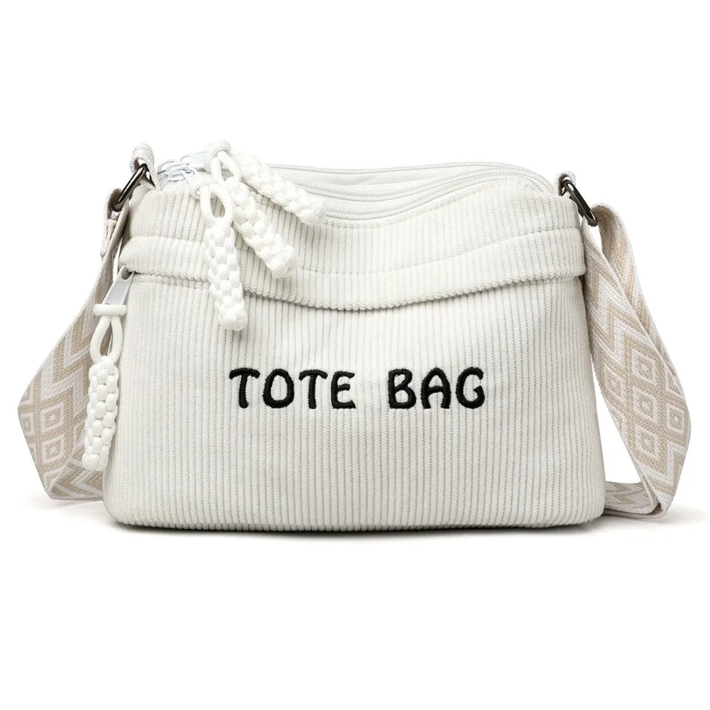 Large Capacity Corduroy Tote Bag Multiple pockets Adjustable Strap Versatile Shoulder Bag Lightweight Zipper Closure
Large Capacity Corduroy Tote Bag Multiple pockets Adjustable Strap Versatile Shoulder Bag Lightweight Zipper Closure