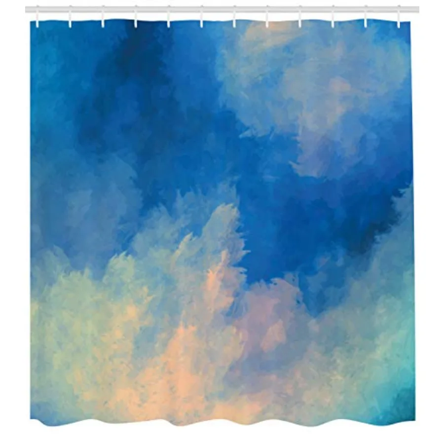 Oil Painting Shower Curtain, Dramatic Sky Clouds Pastel Sunrise Happiness Weather Grunge Tones, Cloth Fabric Bathroom Decor Set
Oil Painting Shower Curtain, Dramatic Sky Clouds Pastel Sunrise Happiness Weather Grunge Tones, Cloth Fabric Bathroom Decor Set
