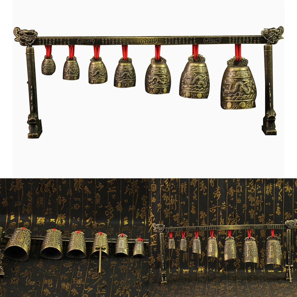 Chinese Musical Bronze Meditation Percussion Instrument With 7 Decorated Bell Double Layered Clock Ornament Chinese Instrument
Chinese Musical Bronze Meditation Percussion Instrument With 7 Decorated Bell Double Layered Clock Ornament Chinese Instrument