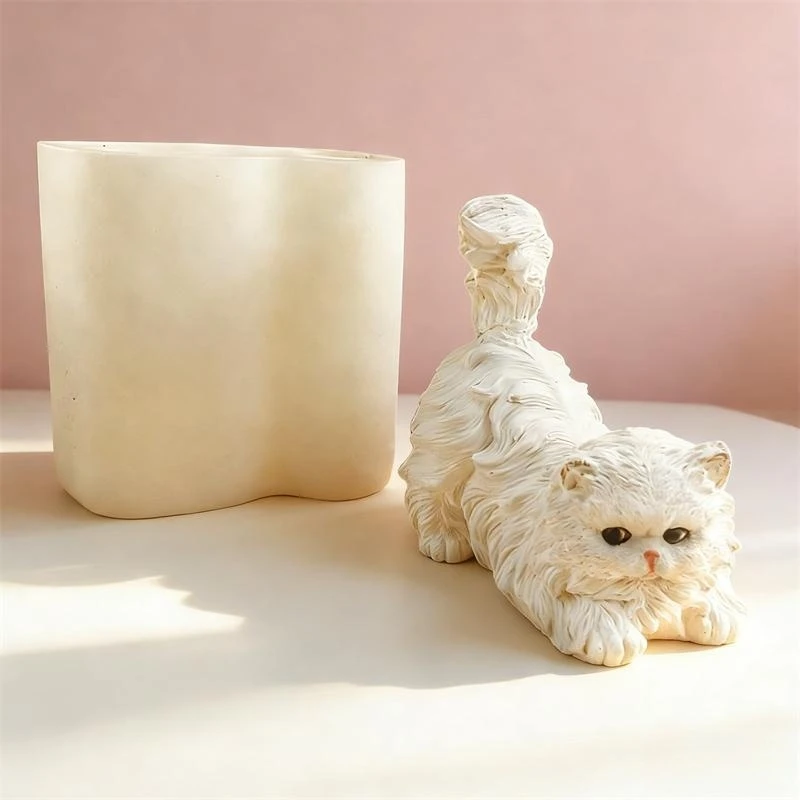 3D Cat Shaped Aromatherapy Gypsum Crafts Plaster Ornament Silicone Molds Animal Scented Candle Home Decoration Mould
3D Cat Shaped Aromatherapy Gypsum Crafts Plaster Ornament Silicone Molds Animal Scented Candle Home Decoration Mould