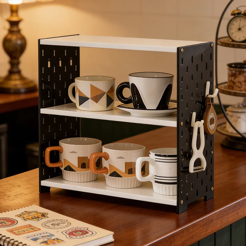 Durable Cup holder Double-layer water cup rack Coffee corner arrangement Finishing rack Solid wood hole board Multifunctional
Durable Cup holder Double-layer water cup rack Coffee corner arrangement Finishing rack Solid wood hole board Multifunctional