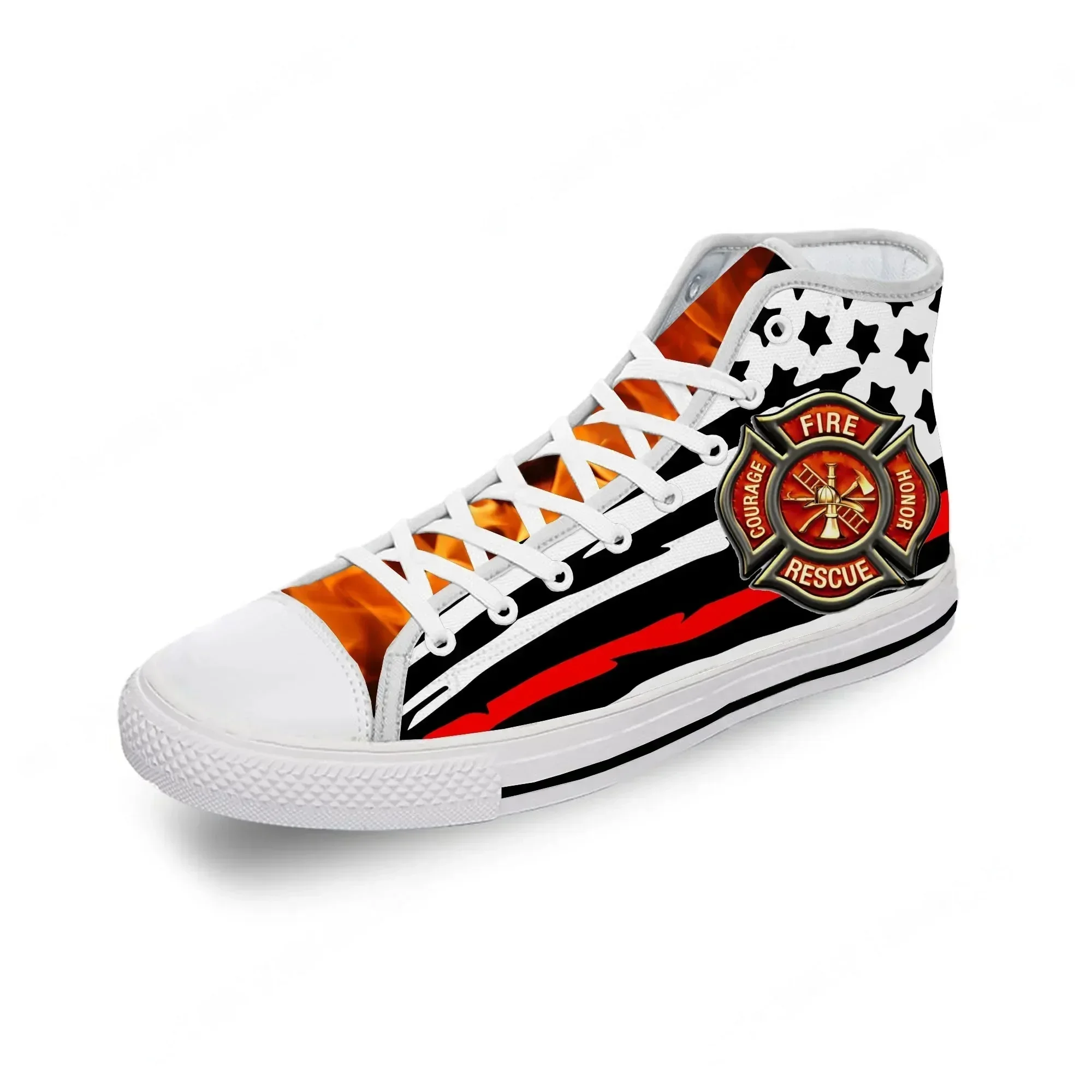 Firefighter High Top Sneakers Mens Womens Teenager Casual Shoes Canvas Running Shoes 3D Print Breathable Lightweight shoe White
Firefighter High Top Sneakers Mens Womens Teenager Casual Shoes Canvas Running Shoes 3D Print Breathable Lightweight shoe White