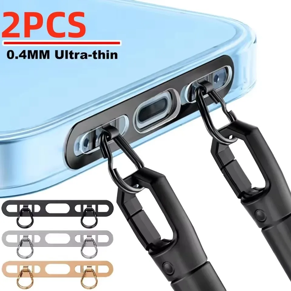 New Ultra-thin Metal Phone Lanyard Gasket Patch Stainless Steel Sturdy Hanging Cord Clips Cellphone Safety Connecter Accessories
New Ultra-thin Metal Phone Lanyard Gasket Patch Stainless Steel Sturdy Hanging Cord Clips Cellphone Safety Connecter Accessories