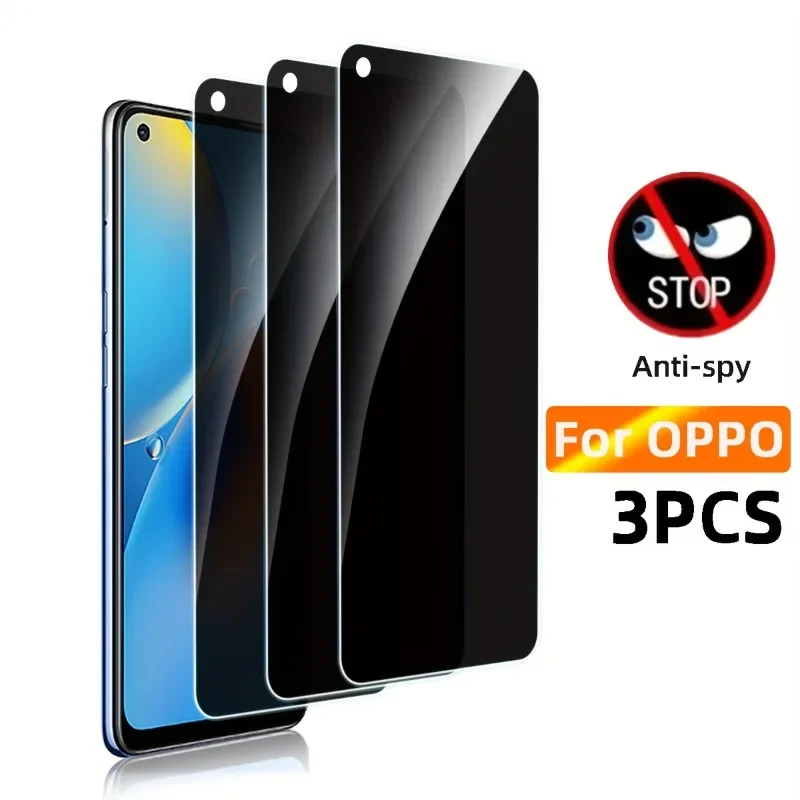 3pcs Anti-peep Tempered Glass Screen Protector for OPPO A53s A54 A72 A74 A74 5G A78 4G A94 5G A80 5G A96 Scratch Protection
3pcs Anti-peep Tempered Glass Screen Protector for OPPO A53s A54 A72 A74 A74 5G A78 4G A94 5G A80 5G A96 Scratch Protection
