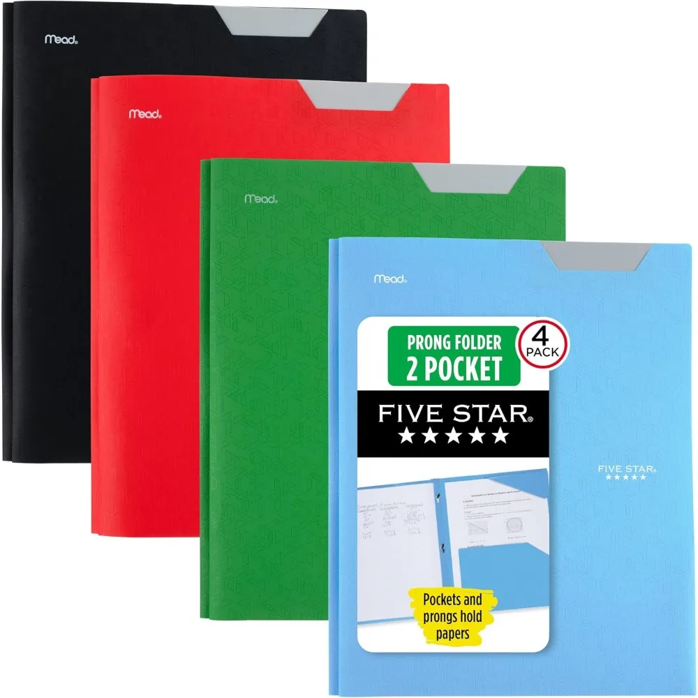 Plastic Folder with 2 Pockets Prong Fasteners Stay Put Tabs Letter Size 8.5 x 11 Paper Organizer Assorted Colors 4 Pack School Office Supplies
Plastic Folder with 2 Pockets Prong Fasteners Stay Put Tabs Letter Size 8.5 x 11 Paper Organizer Assorted Colors 4 Pack School Office Supplies