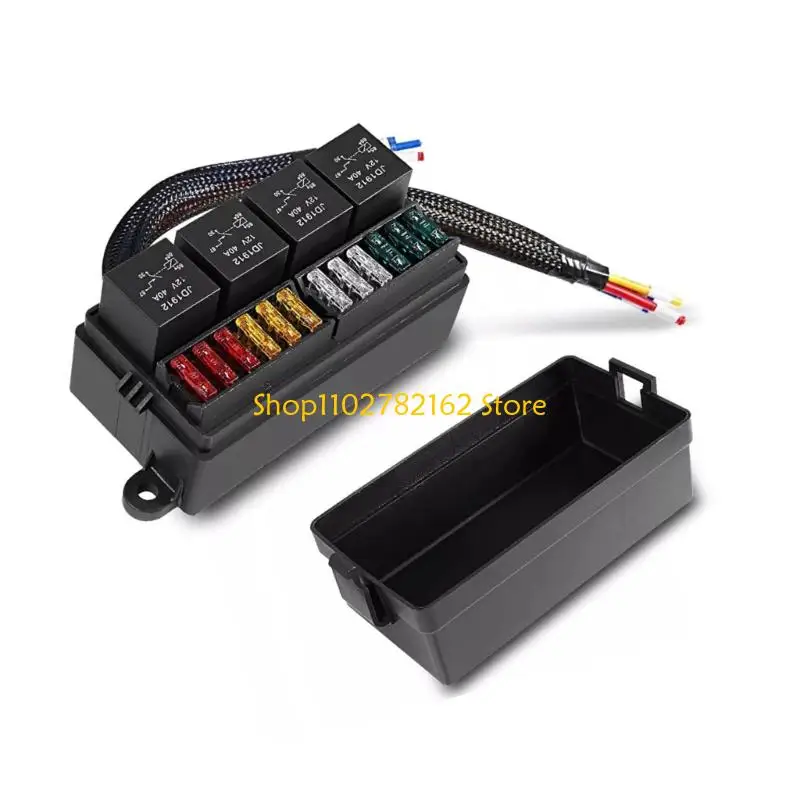 547B 12V-24V 4 Relays 12 Fuses Automotive Relays Box With Pre 4 Pin/5 Pin Relays Waterproof Design For Car Truck Boat
547B 12V-24V 4 Relays 12 Fuses Automotive Relays Box With Pre 4 Pin/5 Pin Relays Waterproof Design For Car Truck Boat