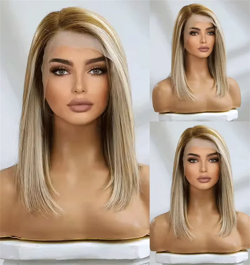 Soft Ombre Blond Straight Hair 150 density and 13×4 100%human hair wig lace front wig, with baby hair pre plucked
Soft Ombre Blond Straight Hair 150 density and 13×4 100%human hair wig lace front wig, with baby hair pre plucked