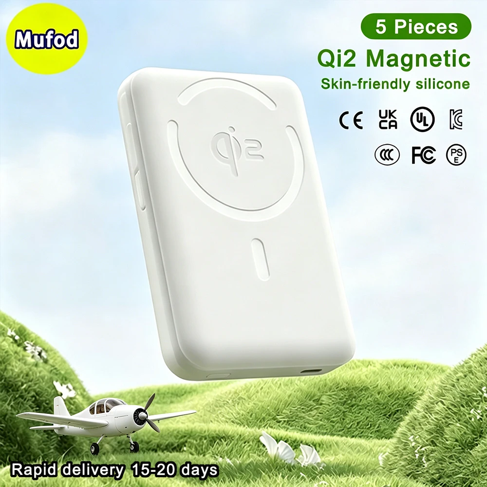 5 Pieces Powerbank For Magsafe Iphone 5000mAh Lightthin Portable Wireless Magnetic 22.5W Qi2 Super Fast Charging Power Bank
5 Pieces Powerbank For Magsafe Iphone 5000mAh Lightthin Portable Wireless Magnetic 22.5W Qi2 Super Fast Charging Power Bank