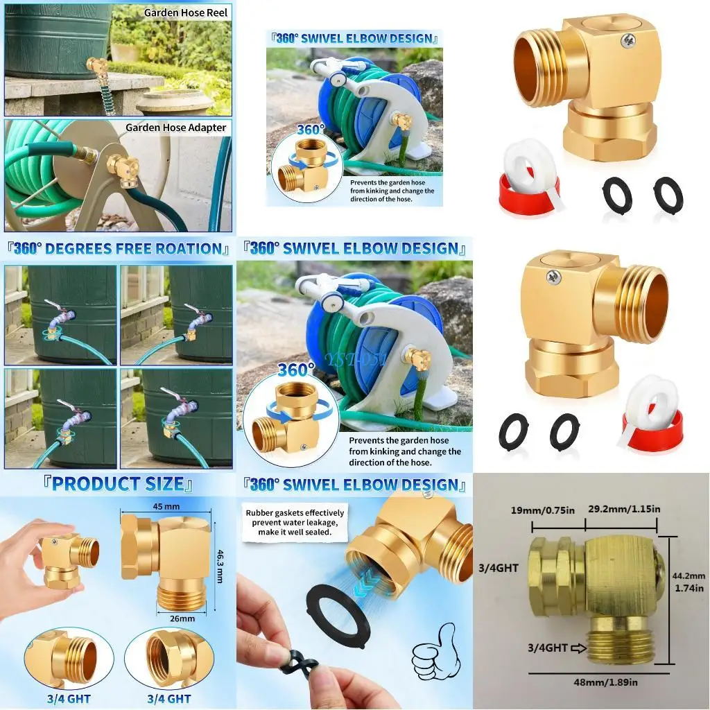 E15A Universals Поворотный угловой соединитель для шланга Латунный соединитель для садового шланга Прочный
E15A Universals Поворотный угловой соединитель для шланга Латунный соединитель для садового шланга Прочный