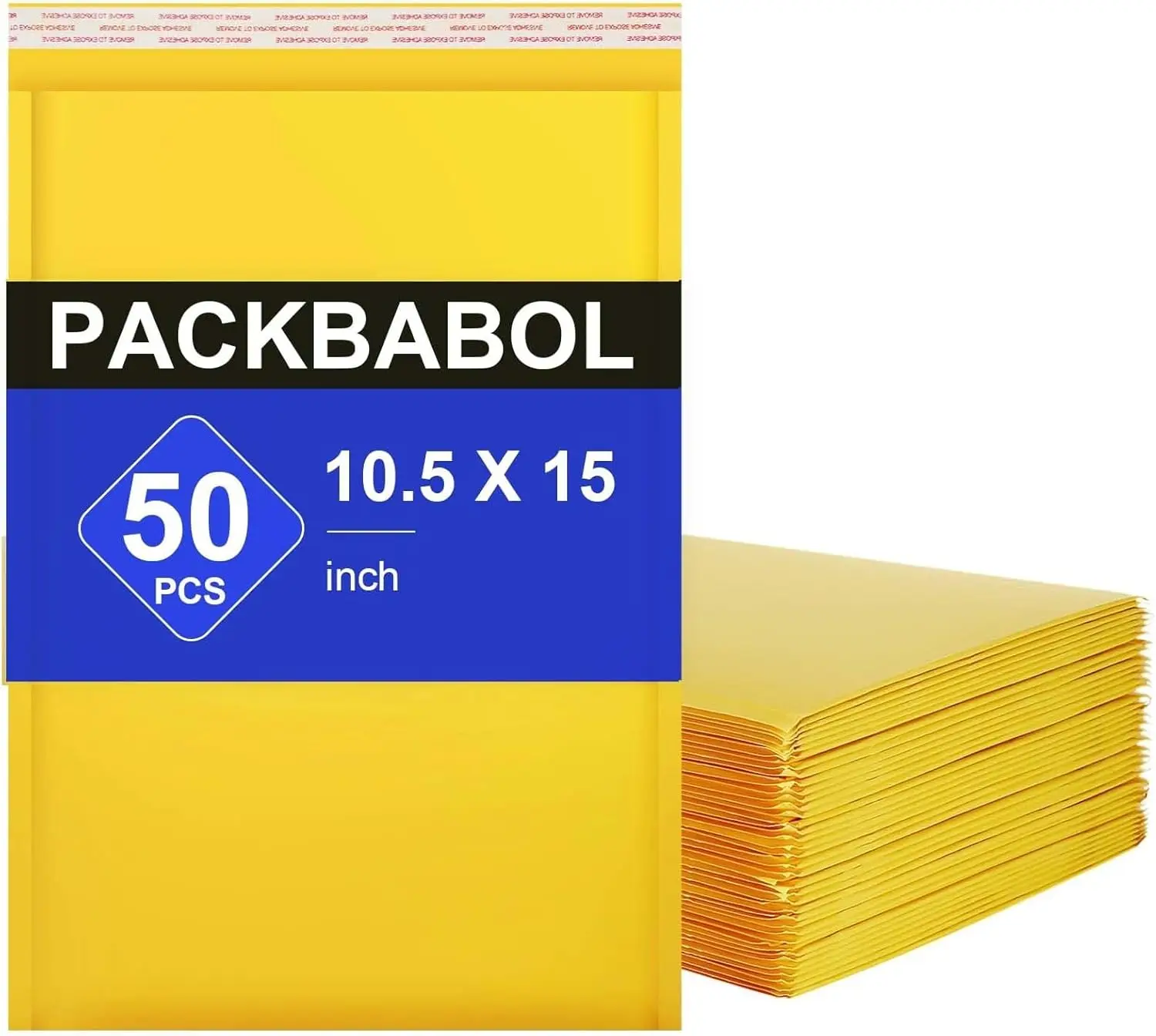Kraft Bubble Mailers 10.5x15 Inch 50 Pack, Self-Sealing Paper Envelopes for Packaging, Strong Adhesion Waterproof Padded
Kraft Bubble Mailers 10.5x15 Inch 50 Pack, Self-Sealing Paper Envelopes for Packaging, Strong Adhesion Waterproof Padded