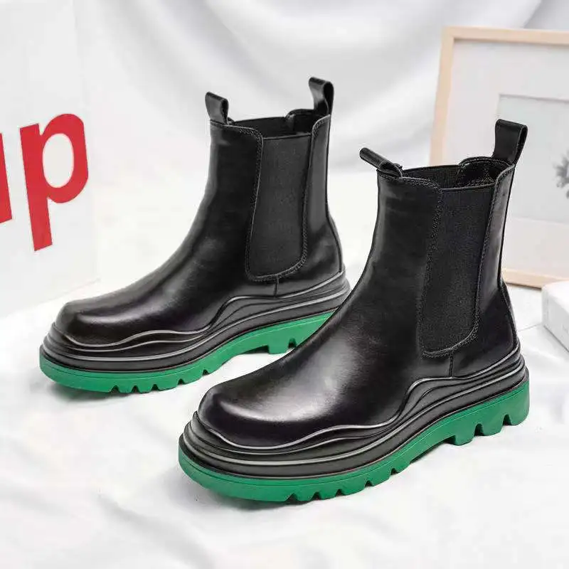 2025 Fashion Mens Sheoes Platform Chelsea Boots Thick Bottom Split Leather Ankle Boots Male Footwear Round Toe Short Boots
2025 Fashion Mens Sheoes Platform Chelsea Boots Thick Bottom Split Leather Ankle Boots Male Footwear Round Toe Short Boots