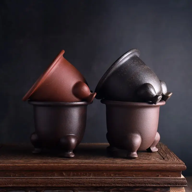 Crude Pottery Tripedal Purple Sand Bonsai Pot,Flower Plants,Table Vase, Breathability, Garden Home Decoration
Crude Pottery Tripedal Purple Sand Bonsai Pot,Flower Plants,Table Vase, Breathability, Garden Home Decoration
