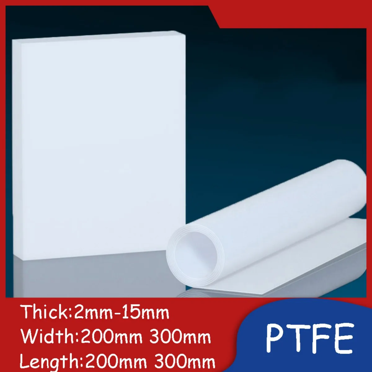 PTFE Sheet White Plastic Plate Heat-Resistant High-quality DIY Materials Square Flat Panel 200mm 300mm
PTFE Sheet White Plastic Plate Heat-Resistant High-quality DIY Materials Square Flat Panel 200mm 300mm