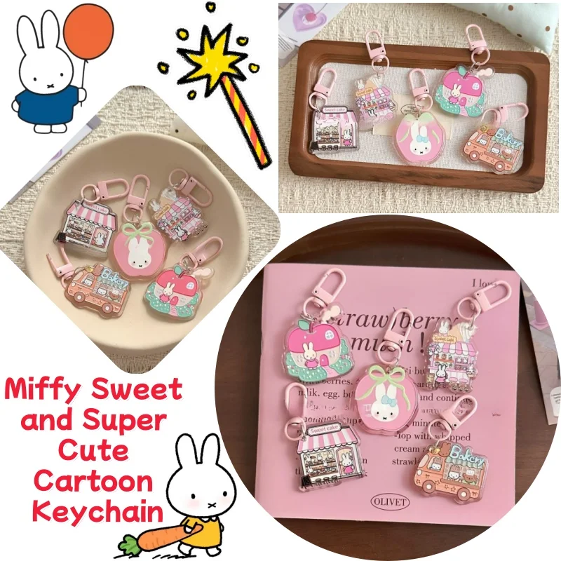 Miffy Rabbit dining car keychain cartoon super cute gift hanging backpack cartoon anime pendant couple best friend accessory
Miffy Rabbit dining car keychain cartoon super cute gift hanging backpack cartoon anime pendant couple best friend accessory