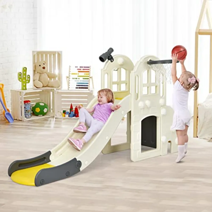 Детская горка-трансформер 6 в 1 с баскетбольным кольцом и метанием мячей, 2 в 1, для лазания и игр, отдельно стоящая горка-скалодром
Детская горка-трансформер 6 в 1 с баскетбольным кольцом и метанием мячей, 2 в 1, для лазания и игр, отдельно стоящая горка-скалодром
