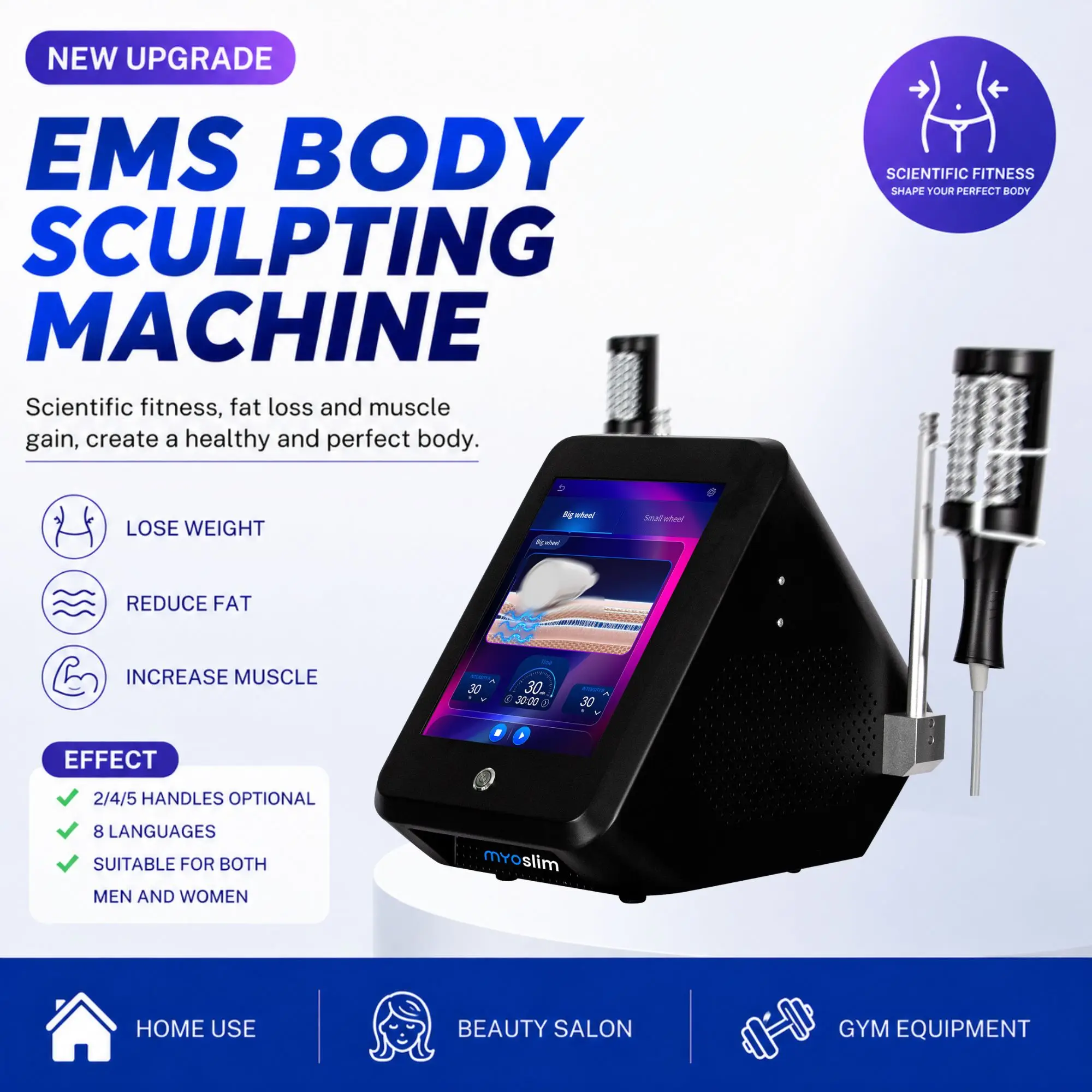 MYOslim Inner Ball Roller Body Shaping Machine 360° Rotation Massager for Lymphatic Drainage Cellulite Reduction Skin Firming
MYOslim Inner Ball Roller Body Shaping Machine 360° Rotation Massager for Lymphatic Drainage Cellulite Reduction Skin Firming