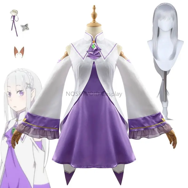 Re:zero Emilia Cosplay Costume And Wigs Anime Emiria Dresses Re: Life A Different World From Zero Halloween Stage Costumes
Re:zero Emilia Cosplay Costume And Wigs Anime Emiria Dresses Re: Life A Different World From Zero Halloween Stage Costumes