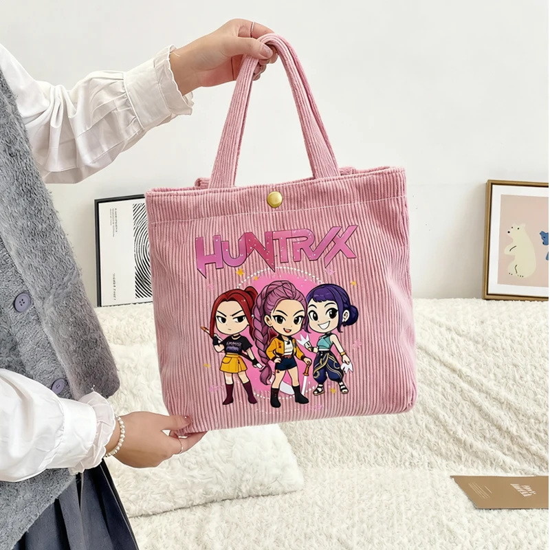 KPop Demon Hunters Canvas Tote Bags Women Commuting Daily Handbag Rumi Mira Zoey Girl Shoulder Shopping Bag Woman Travel Totes
KPop Demon Hunters Canvas Tote Bags Women Commuting Daily Handbag Rumi Mira Zoey Girl Shoulder Shopping Bag Woman Travel Totes