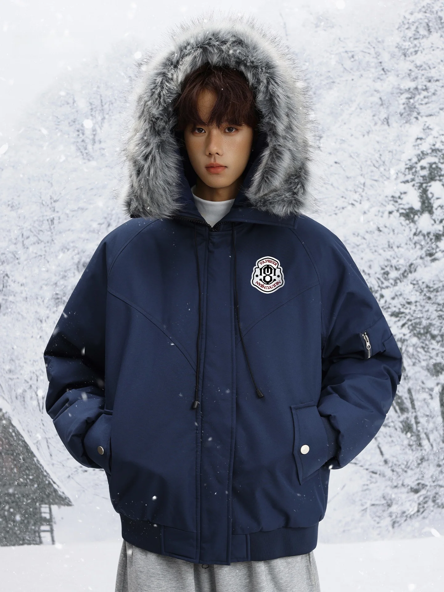 American Sle Detachable Fur Collar Workwear Parka Cotton Jaet Men's Winter Thi Warm Cotton Coat Versatile Hooded Cotton...
American Sle Detachable Fur Collar Workwear Parka Cotton Jaet Men's Winter Thi Warm Cotton Coat Versatile Hooded Cotton...