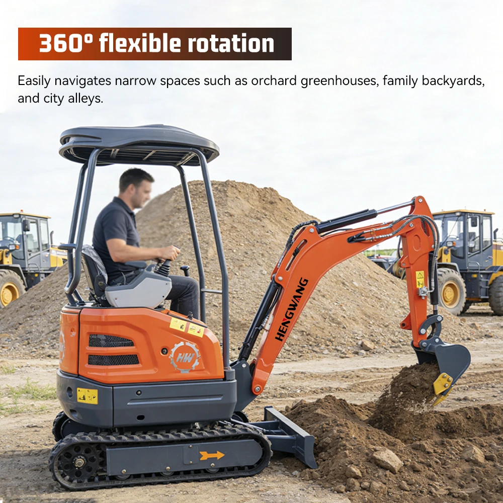 HW-18W Mini Excavator 1.8Ton Small Excavator Hydraulic Digger Mini Digger Construction Machinery Farm Garden Home Use Equipment
HW-18W Mini Excavator 1.8Ton Small Excavator Hydraulic Digger Mini Digger Construction Machinery Farm Garden Home Use Equipment