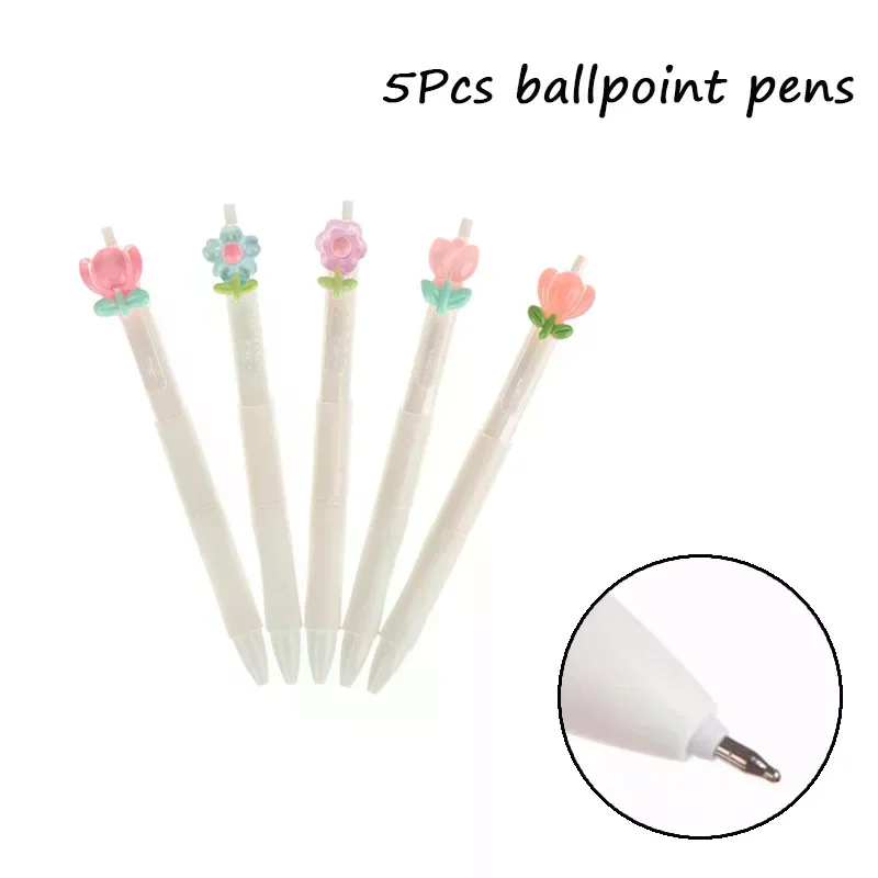 5Pcs Cute Sweet Tulip Flower Gel Pens Quick-Dry Ballpoint Pens 0.5mm Black Ink Pen Office School Stationery Supplies
5Pcs Cute Sweet Tulip Flower Gel Pens Quick-Dry Ballpoint Pens 0.5mm Black Ink Pen Office School Stationery Supplies