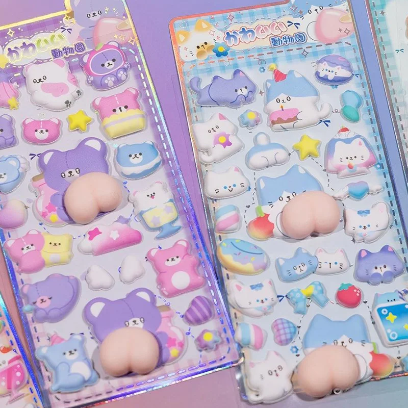 4-Style Korean 3D Foam Stickers - Cartoon Bunny & Cat Decor, Stress Relief DIY Journal Stickers, Creative Tactile Stationery
4-Style Korean 3D Foam Stickers - Cartoon Bunny & Cat Decor, Stress Relief DIY Journal Stickers, Creative Tactile Stationery