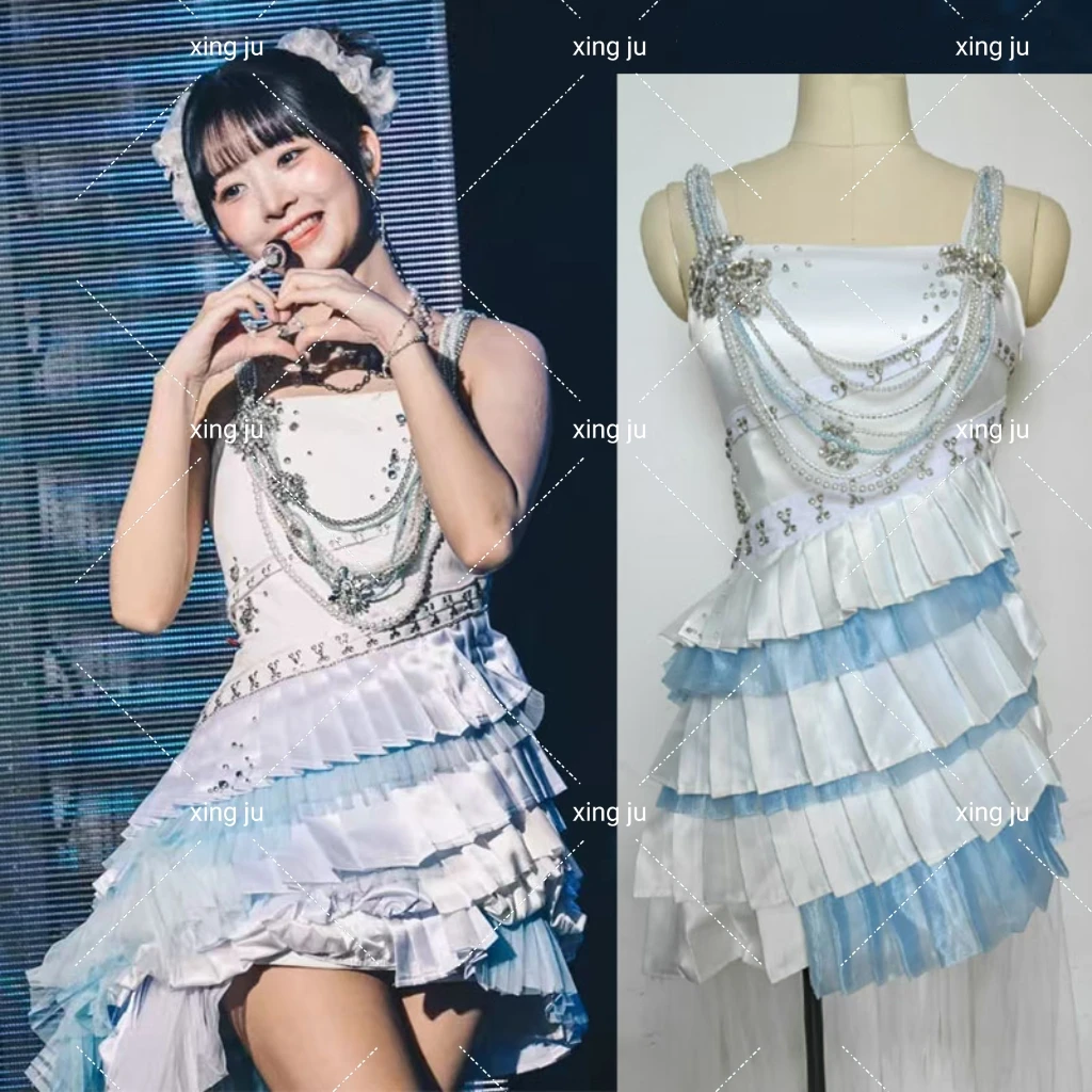 Kpop Women Group Singer Jazz Dance Costume Evening Party Irregular Pleated Dress Nightclub Female Dj Stage Performance Clothing
Kpop Women Group Singer Jazz Dance Costume Evening Party Irregular Pleated Dress Nightclub Female Dj Stage Performance Clothing
