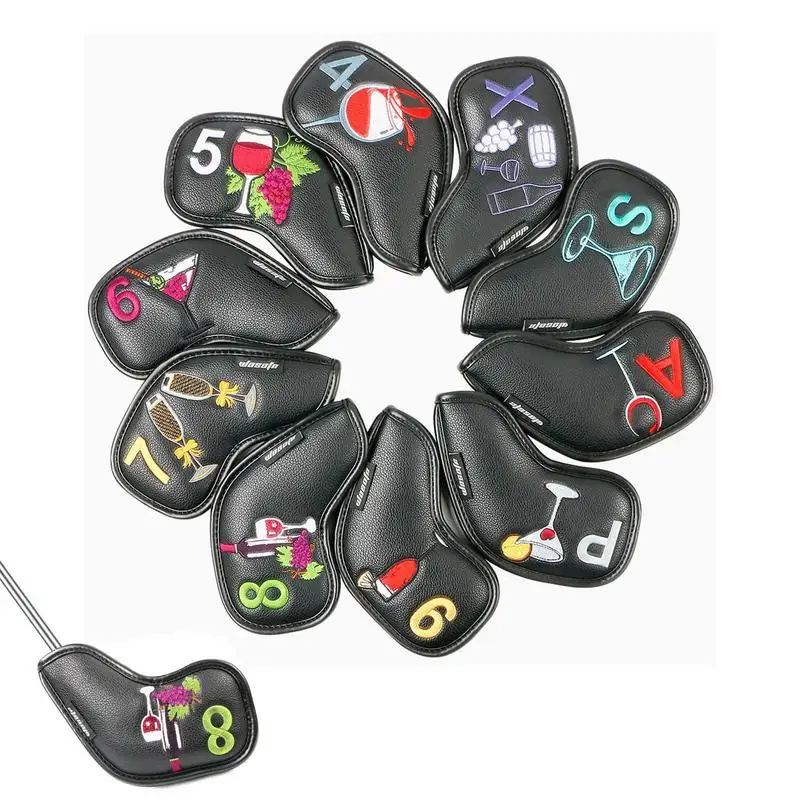 Golf Club Head Covers Thick Golf Iron Head Covers Set Wine Glass Pattern PU Golf Head Covers Golf Club Head Cover Sleeve For
Golf Club Head Covers Thick Golf Iron Head Covers Set Wine Glass Pattern PU Golf Head Covers Golf Club Head Cover Sleeve For