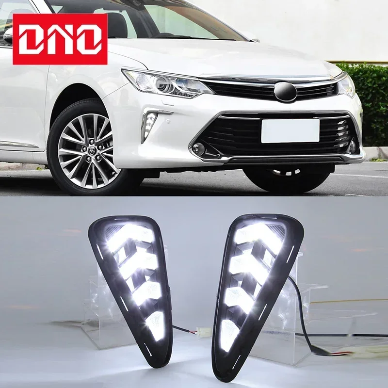 Car LED DRL 12V Daytimes Running Lights For Toyota Camry 2015 2016 2017 Yellow Turn Signal Night Blue Running Lamps Car Foglamps
Car LED DRL 12V Daytimes Running Lights For Toyota Camry 2015 2016 2017 Yellow Turn Signal Night Blue Running Lamps Car Foglamps