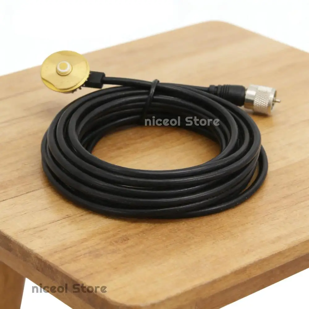 Antenna Cable with NMO Connector 16ft PL259 Male RG58 Pure Copper Coaxial Cable for HF VHF UHF CB Radio Antennas
Antenna Cable with NMO Connector 16ft PL259 Male RG58 Pure Copper Coaxial Cable for HF VHF UHF CB Radio Antennas