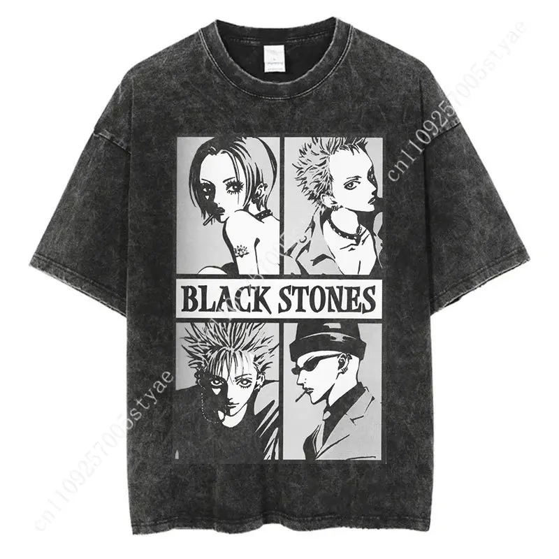 Japanese anime Osaki Nana printed retro washed T-shirt for men 100% cotton summer short-sleeved T-shirt for Harajuku
Japanese anime Osaki Nana printed retro washed T-shirt for men 100% cotton summer short-sleeved T-shirt for Harajuku