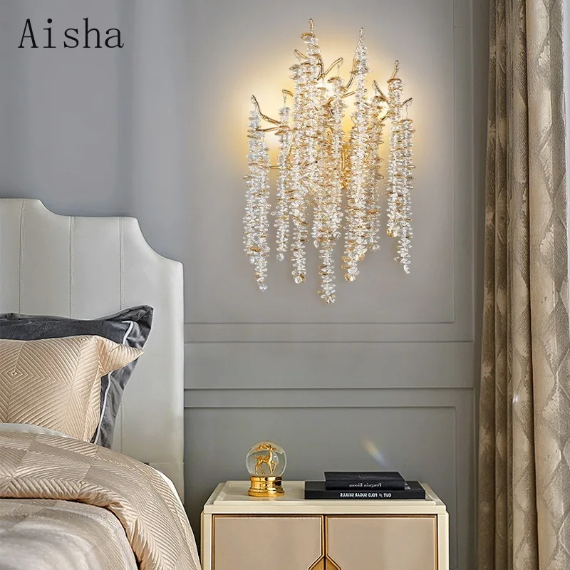 Light Luxury Tree Branch Wall Lamp Bedroom Living Room Background Wall Crystal Sconces Indoor LED Lighting Wall Decoration
Light Luxury Tree Branch Wall Lamp Bedroom Living Room Background Wall Crystal Sconces Indoor LED Lighting Wall Decoration