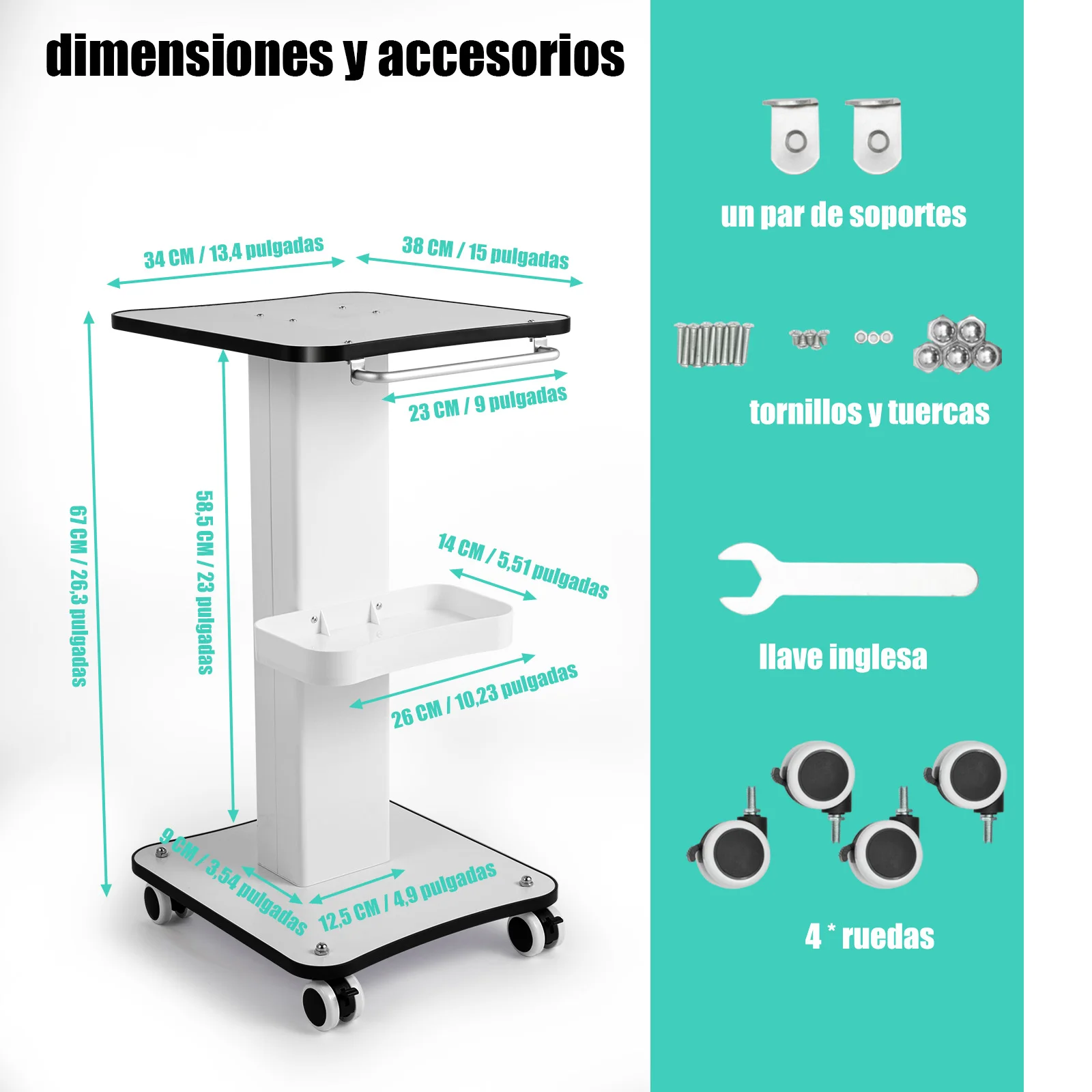 White New C Salon Hairdressing Cart with Handle 15kg Maximum Load Capacity Salons Shops Beauty Salons Hair Salons Medical Shops
White New C Salon Hairdressing Cart with Handle 15kg Maximum Load Capacity Salons Shops Beauty Salons Hair Salons Medical Shops