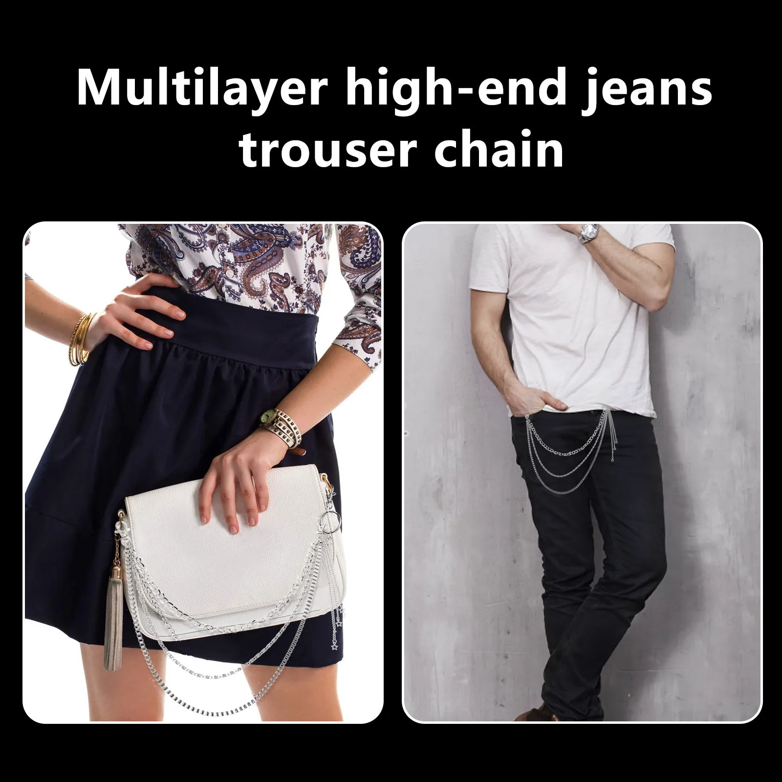 2pcs Metal Waist For Men Multilayer Alloy Punk Trousers Chain Adjustable Fashion Hip Jewelry Retro Chain For Jeans Beach Party
2pcs Metal Waist For Men Multilayer Alloy Punk Trousers Chain Adjustable Fashion Hip Jewelry Retro Chain For Jeans Beach Party