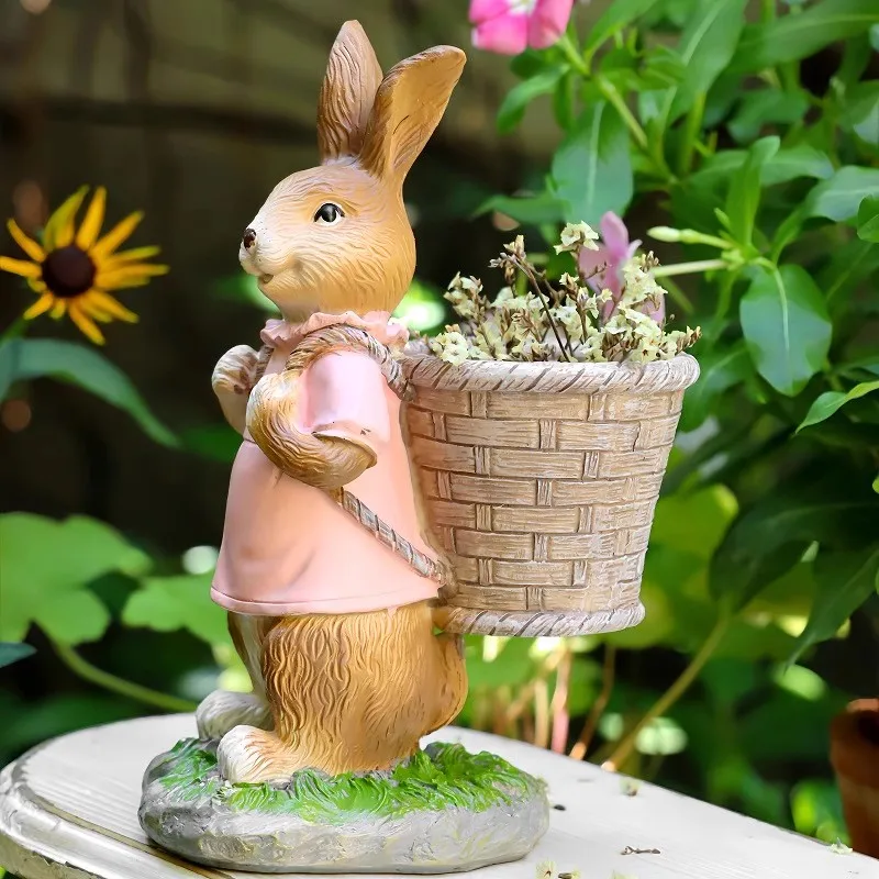 Creative rabbit pot decoration for garden balcony table Easter bunny home ornament craft
Creative rabbit pot decoration for garden balcony table Easter bunny home ornament craft