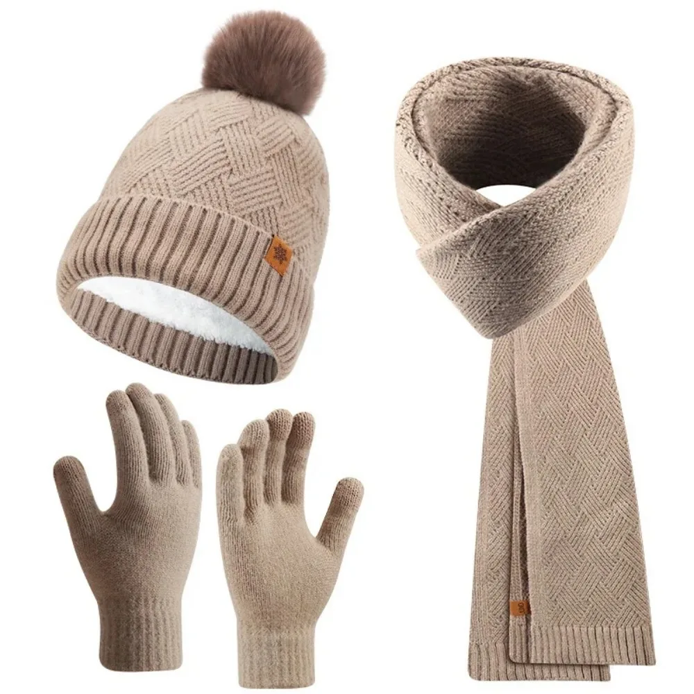 3pcs Neck Warmer Solid Color Hat Scarf Gloves Set Wool Thicken Thermal Knit Cap Fashion Soft Winter Beanie Hat Winter
3pcs Neck Warmer Solid Color Hat Scarf Gloves Set Wool Thicken Thermal Knit Cap Fashion Soft Winter Beanie Hat Winter