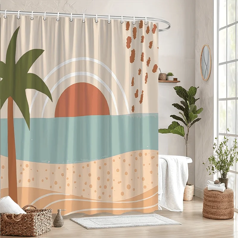 Boho Tropical Sunset Shower Curtain Waterproof Beach Rainbow Print Bathroom Decor Aesthetic Curtain 180x180cm
Boho Tropical Sunset Shower Curtain Waterproof Beach Rainbow Print Bathroom Decor Aesthetic Curtain 180x180cm