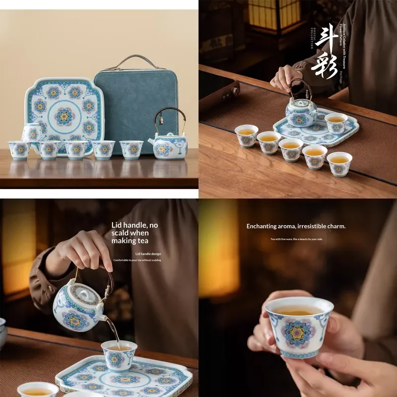 【CHIMU HOME】 Blue White Porcelain Fighting Color Kung Fu Set for High-grade Heat-resisting Teapot and Teacup New Chinese
【CHIMU HOME】 Blue White Porcelain Fighting Color Kung Fu Set for High-grade Heat-resisting Teapot and Teacup New Chinese