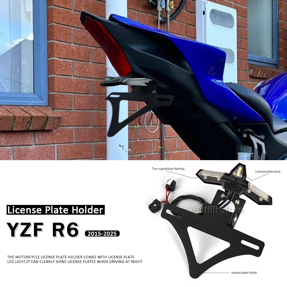 YZF-R6 2015-2025 NEW Motorcycle Accessories Adjustable License Number Plate Frame Holder Bracket LED For Yamaha YZF R6 YZFR6
YZF-R6 2015-2025 NEW Motorcycle Accessories Adjustable License Number Plate Frame Holder Bracket LED For Yamaha YZF R6 YZFR6