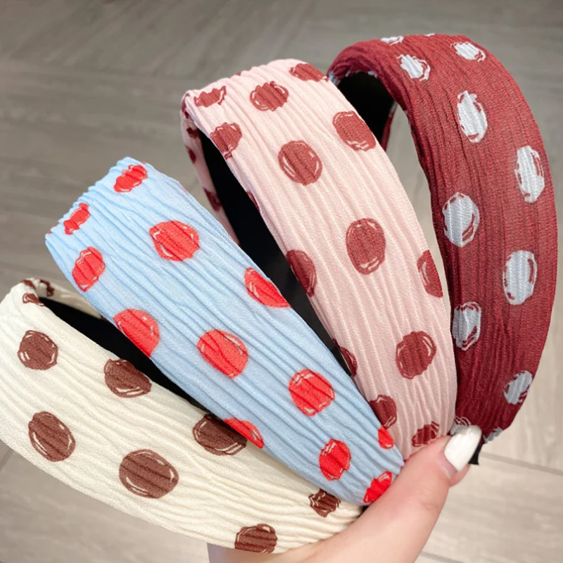 Vintage Colored Polka Dot Wide Edge Headband Hair Clip Fashionable Wash Face Hairband Women Daily Hair Accessory and Headwear
Vintage Colored Polka Dot Wide Edge Headband Hair Clip Fashionable Wash Face Hairband Women Daily Hair Accessory and Headwear