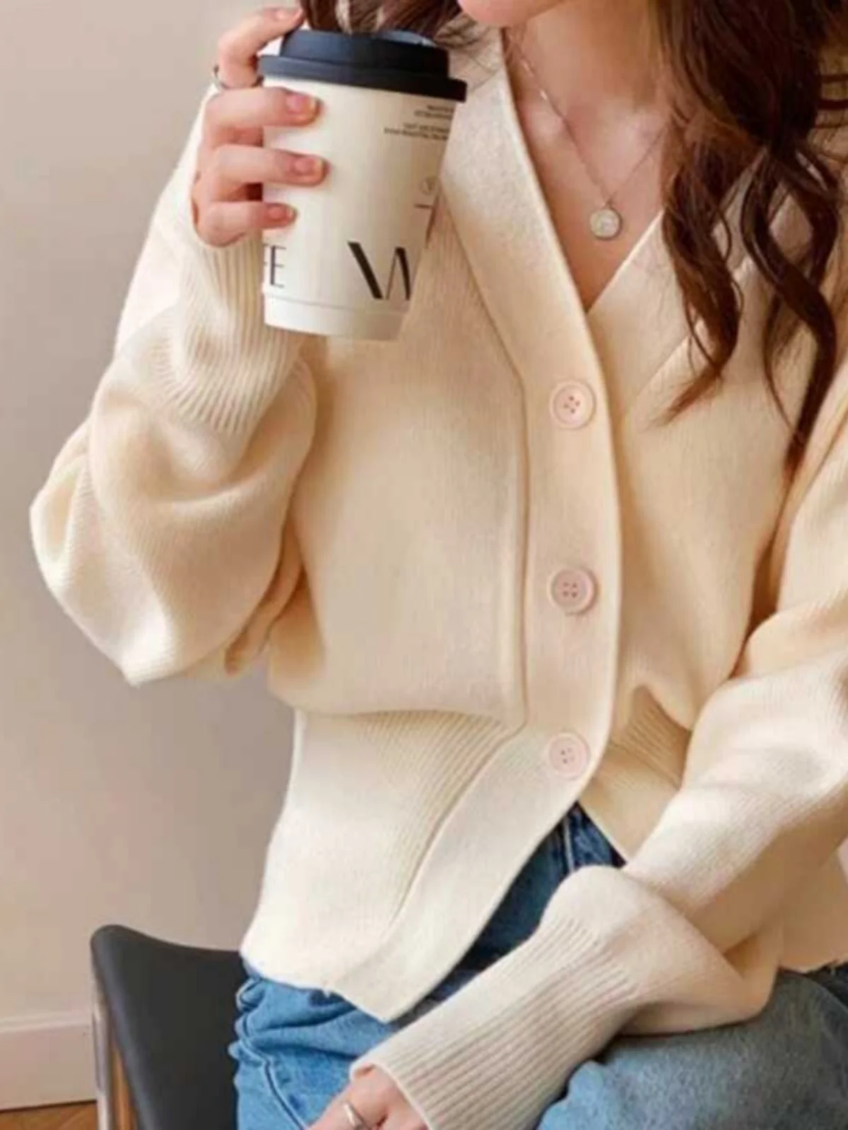 Laid-ba Knitted Open Cardigan Sweater Outerwear Autumn Elegance Women's V-ne Design Sensation Outerwear Top
Laid-ba Knitted Open Cardigan Sweater Outerwear Autumn Elegance Women's V-ne Design Sensation Outerwear Top